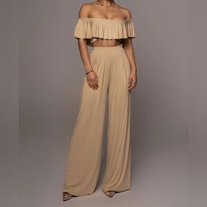 JLUXLABEL Crop Wide Leg Set